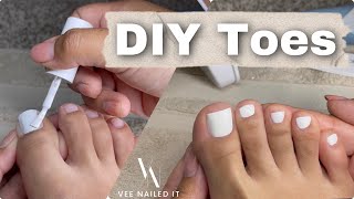 Gel Polish Toes At Home  DIY Dry Pedicure [upl. by Sello315]