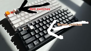 Brown Switches VS Red Switches RK61 keyboards [upl. by Dust]