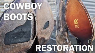 Cowboy Boot Restoration  Boots Get a TOTAL Makeover [upl. by Anohs859]