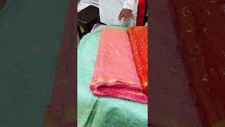 Tussar silk with heavy work anantapuram wholesale reels fashion telugu fabric [upl. by Nylrebmik]