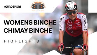 STUNNING VICTORY 🤩  Womens Elite 2024 Binche Chimay Binche Race Highlights  Eurosport Cycling [upl. by Itram]