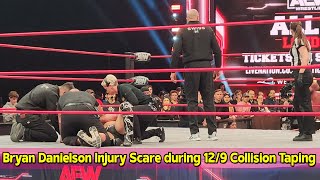 Bryan Danielson Experienced Injury Scare during 12 9 Collision Taping [upl. by Varin]