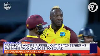 Jamaican Andre Russell out of T20 Series as WI make two Changes to Squad [upl. by Hcirdeirf]