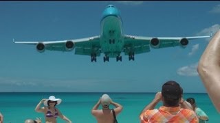 St Maarten 🇫🇷 🇳🇱 Crazy Takeoff Landing 747 A340 etc Full HD 1080p [upl. by Zigmund]