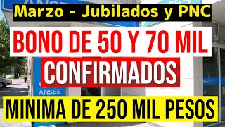 🛑BONO DE 💲50 MIL Y 💲70 MIL PESOS y Aumento Ya confirmado  Jubilados y PNC [upl. by Hew]