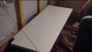 Installing a collapsible table 5x8 Enclosed Trailer Conversion Camper Project [upl. by Nickles]