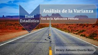 Análisis de la Varianza en Excel PHStat [upl. by Dolli828]