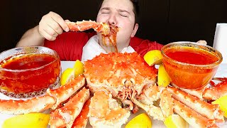 Giant 10 Pound Whole King Crab • MUKBANG [upl. by Korney]