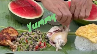 ASMR EATING SHOW Van Long Vlogs  ASMR SHORT eating yummy ngon watermelon grelledchiken [upl. by Flem]