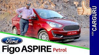 New Ford Aspire Petrol Full Review By CARGURU Price Engine Space कुछ खट्टी कुछ मीठी। [upl. by Kolodgie]