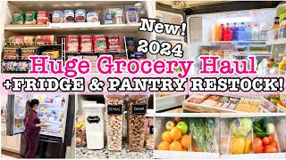 HUGE GROCERY HAUL 2024  FRIDGE RESTOCK amp PANTRY ORGANIZATION  KITCHEN CLEANING amp ORGANIZING [upl. by Cerell994]