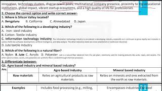 Ch 12 Industries  Solved Exercise SST Grade 8 GSEB [upl. by Feerahs]