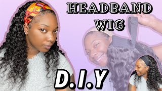 DIY Headband Wig Step by Step TUTORIAL Beginner Friendly [upl. by Ase]