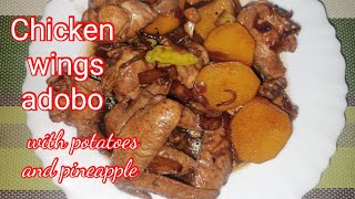 How to cook chicken wings adobo with potatoes and pineapple Chicken Adobo recipe [upl. by Cheri]