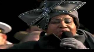 Aretha Franklin Performs at Obama Inauguration Ceremony HQ [upl. by Kassie415]