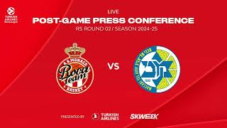 Euroligue  Live  PostGame Press Conference  AS Monaco Roca Team  Maccabi Playtika Tel Aviv [upl. by Einon377]