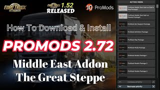 How to Download amp Install Promods 272 in ETS2 152  Middle East Addon The Great Steppe Full Guide [upl. by Wassyngton]