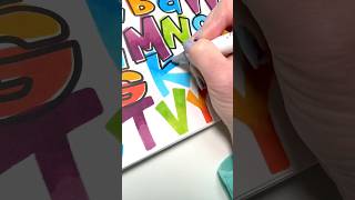 Drawing the alphabet in alphabetical order Blending alcohol markers lettering [upl. by Esertap590]