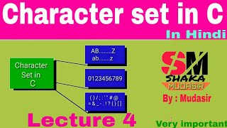 Character Set in C Programming  Full Lecture Explain In Hindi  By Mudasir lecture 4 [upl. by Ailero]