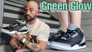 Air Jordan 3 Retro quotGreen Glowquot 2024 Review amp On Feet [upl. by Nnair]