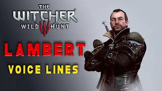 The Witcher 3 Wild Hunt  Lambert Voice Lines [upl. by England]