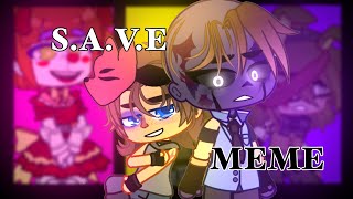 ⚠️ FW ⚠️  SAVE Meme  Michael Afton  Implied GlamMike  FNaF Gacha [upl. by Einahpets343]