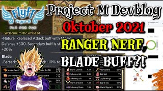 Flyff Project M Flyff Universe Devblog Oktober 2021  Ranger Nerf Blade Buff Neues Gacha System [upl. by Torry161]