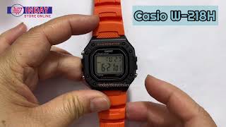 Casio W218H How to adjust time and date [upl. by Yennaiv893]