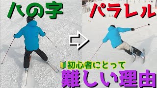 スキー初心者にとって両脚を揃えて滑るパラレルターンが難しい訳｜スキー10日くらいで両足揃います [upl. by Bearnard]