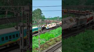 2 TRAIN CRASH ON SAME RAILROAD TRACKS train [upl. by Eerak]