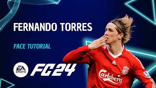 EA FC24 Player Creation Guide FERNANDO TORRES Lookalike Face Tutorial  Stats [upl. by Jarret464]