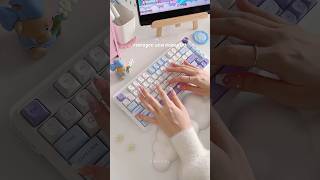 redragon ucal max K673 💜🩵 keyboard redragon cute typing shorts aesthetic [upl. by Anyrak]