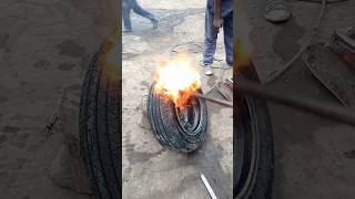 1957014 stubborn car tyre INFlATING with fire technique 😲😲🔥🔥🔥🔥🔥 Part 797 [upl. by Uos688]