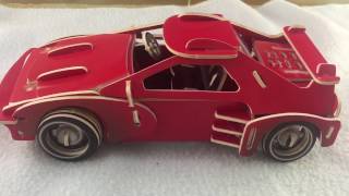 DIY Miniature Car F20  3D Woodcraft Construction Kit [upl. by Sherline]