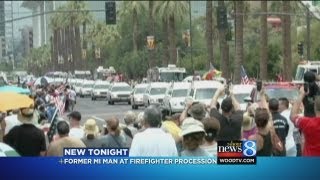 19 hearses carry AZ firefighters home [upl. by Tiemroth]