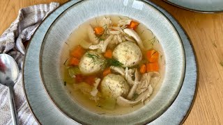 Classic Comforting Matzo Ball Soup Recipe [upl. by Earvin827]