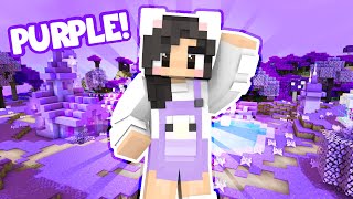 💜Building a PURPLE Minecraft Village [upl. by Armmat388]