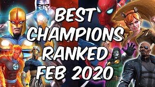 Best Champions Ranked February 2020  Seatins Tier List  Marvel Contest of Champions [upl. by Carrie]