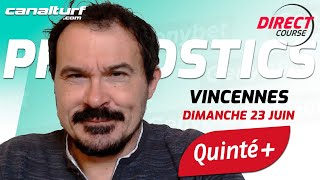 Pronostic Quinté et des courses PMU du Dimanche 23 juin 2024  En partenariat avec GenybetTurf [upl. by Nimra]