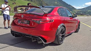 Alfa Romeo Giulia GTAm  Exhaust Sounds Visual Review amp Accelerations [upl. by Astred]