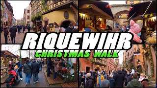 RIQUEWIHR Christmas Walk  Alsace France 4k [upl. by Peh600]