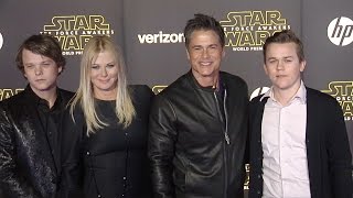 Rob Lowe Sheryl Berkoff quotStar Wars The Force Awakensquot World Premiere [upl. by Ttelracs]