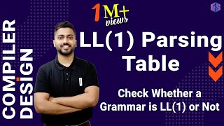 Lec8 LL1 Parsing Table  Check Whether a Grammar is LL1 or Not [upl. by Clerc]