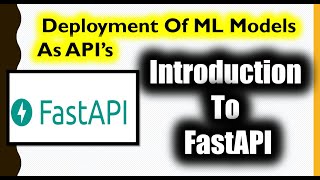 Introduction To FastAPI How To Create APIs Using FastAPI Data Science [upl. by Ora]