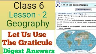 Class 6 Geography lesson 2 Let us use the graticule Digest question answers [upl. by Ramos]