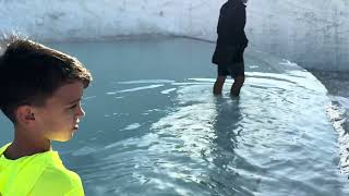 Swimming in the Travertines of Pamukkale and Cleopatra’s Pool at Hierapolis Turkey [upl. by Brenna]