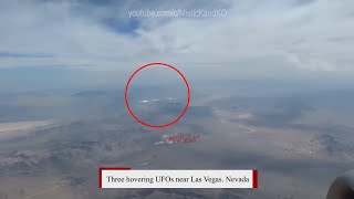 Real UFO Sightings  Strange Phenomena in the Sky  Three hovering UFO over Las Vegas  OVNI 2024 [upl. by Otipaga]