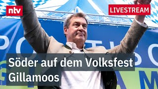 LIVE Rede von Söder beim politischen Frühshoppen auf dem Volksfest Gillamoos [upl. by Attenehs257]