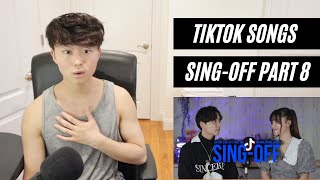 SINGOFF TIKTOK SONGS PART 8 REACTION Reza Darmawangsa vs Mirriam Eka [upl. by Nevyar]