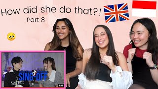 BRITISH GIRLS REACTION SINGOFF TIKTOK SONGS PART 8  Reza Darmawangsa vs Mirriam Eka [upl. by Sixla]